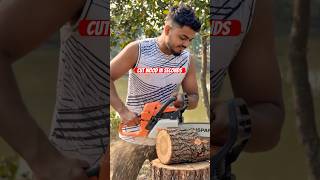 Powerful Chainsaw Machine Cutting Test | Wood Cutting Tool #shorts