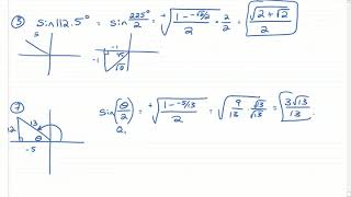 Half Angle Identities (Part 3) - HW Review - Part 1