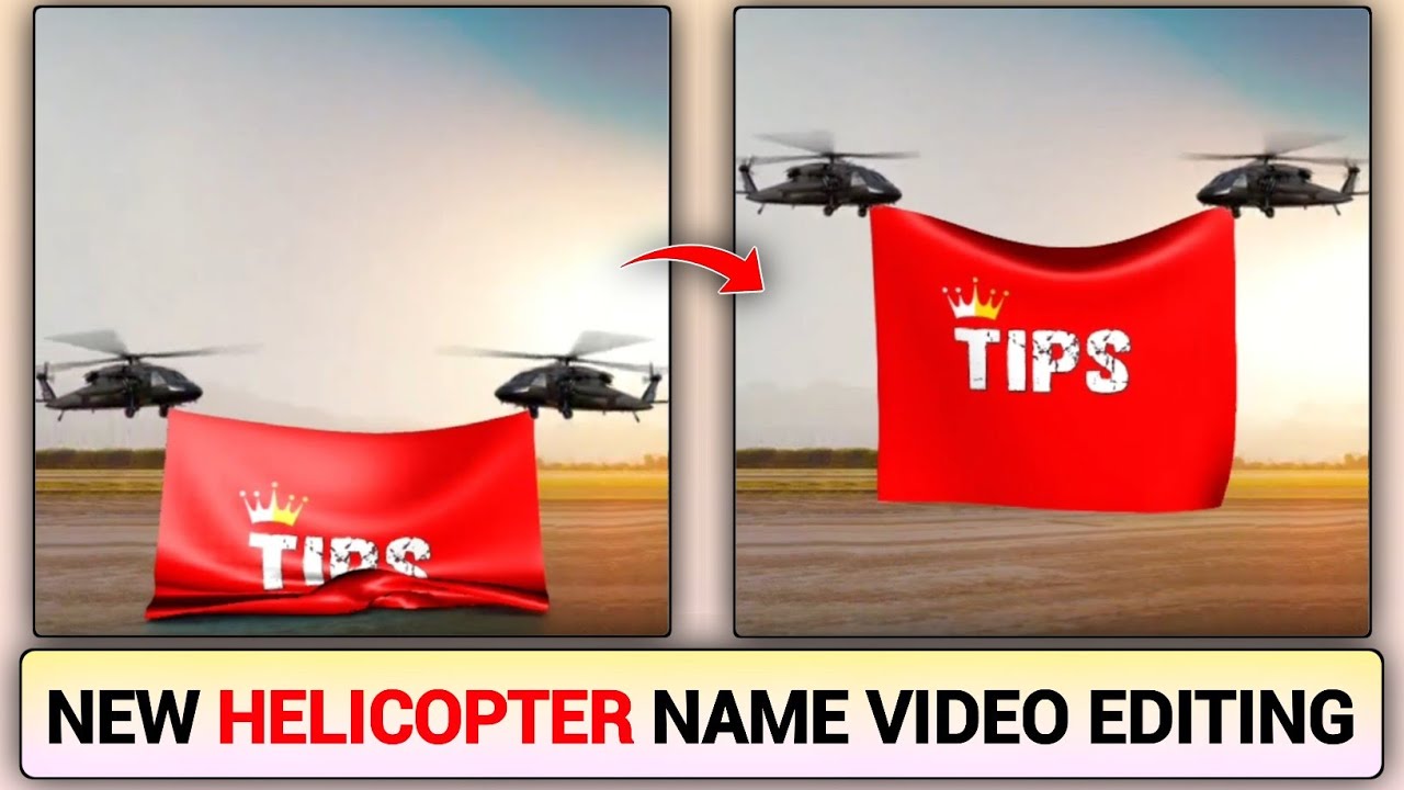 New Helicopter Name Video Editing | Helicopter Pulling Name Video Editing