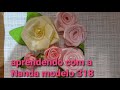 mini rosa rococó de fita de cetim rápido e fácil modelo 316