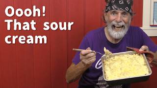 Burger & Sour Cream Pasta Bake (a Kuma's Kitchen Recipe)