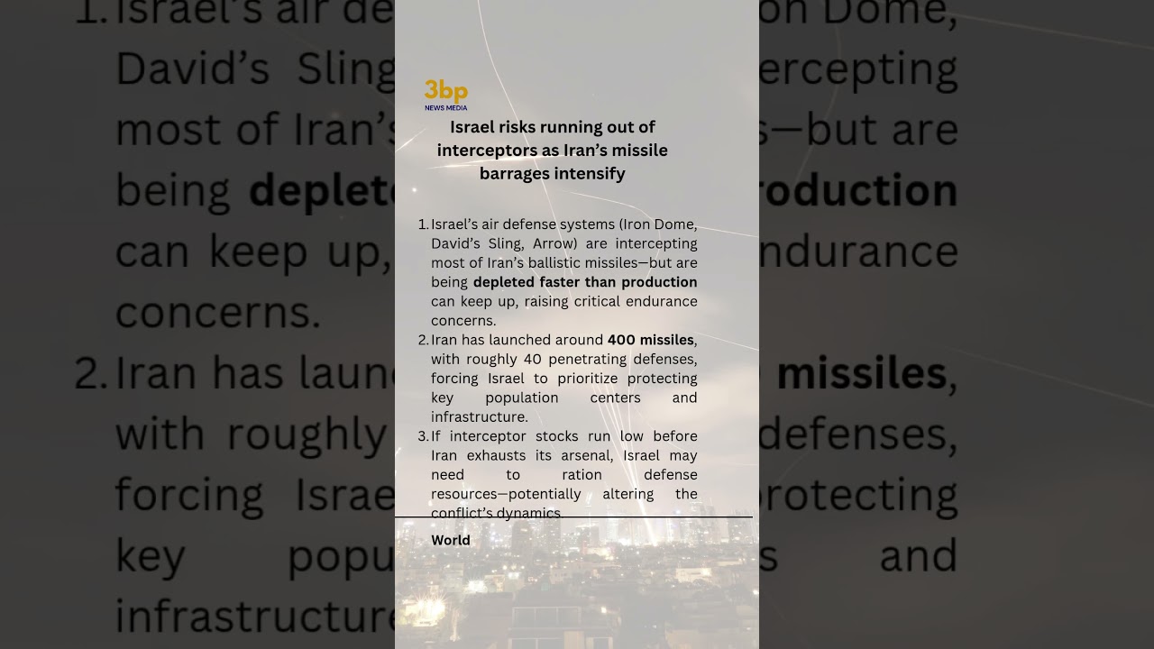 Israel Running Out of Interceptors?🚨Iran Fires 400 Missiles! 