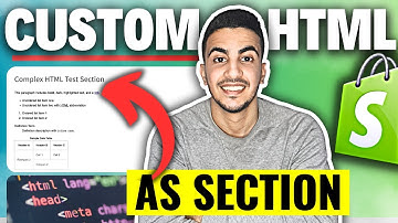 How To Add Custom HTML Code As a Section In Shopify