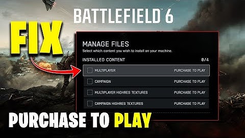 How To FIX Battlefield 6 Content Not Installed Purchase to Play