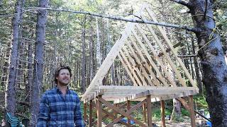 16x20 A Frame Cabin - Tongue and Groove Install - Part 1