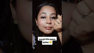 Girls can relate? 😂👇 #eyeliner #makeupreels #relatable #funnyreels #makeupfun #beautycreator