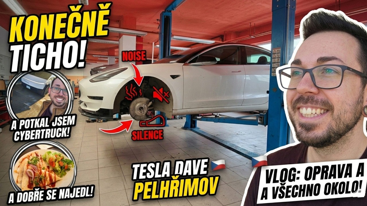 TeslaDave Pelhřimov - servis hučící Tesly 👏 [VLOG]