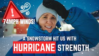 We got hit by a really bad SNOWSTORM with hurricane wind speeds | Svalbard