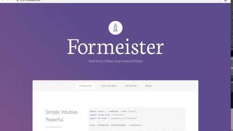 Super Easy Forms in React w/ Hooks - Formeister Basic Form Overview