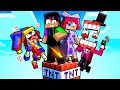 Locked on one tnt block with pomni ragatha and caine the amazing digital circus