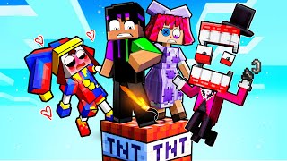 Locked on ONE TNT BLOCK with POMNI, RAGATHA, and CAINE! (The Amazing Digital Circus)