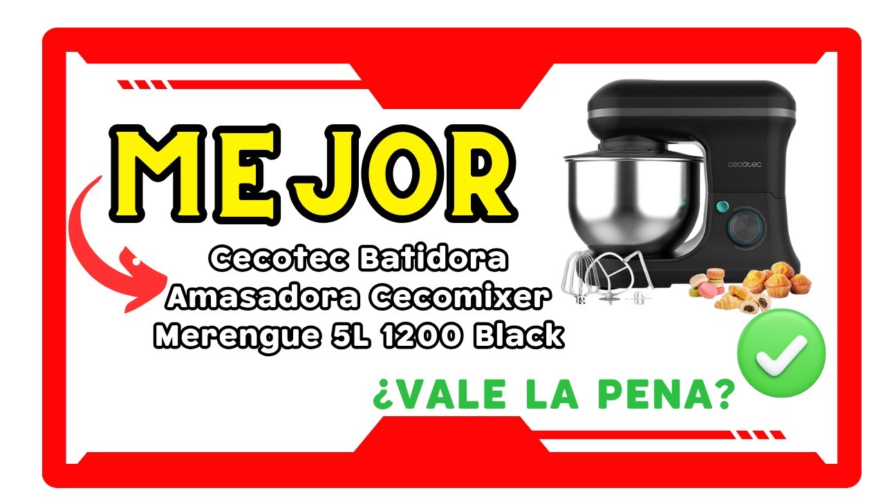 Cecomixer Merengue 5L 1200 Blue Batidora Amasadora Cecotec