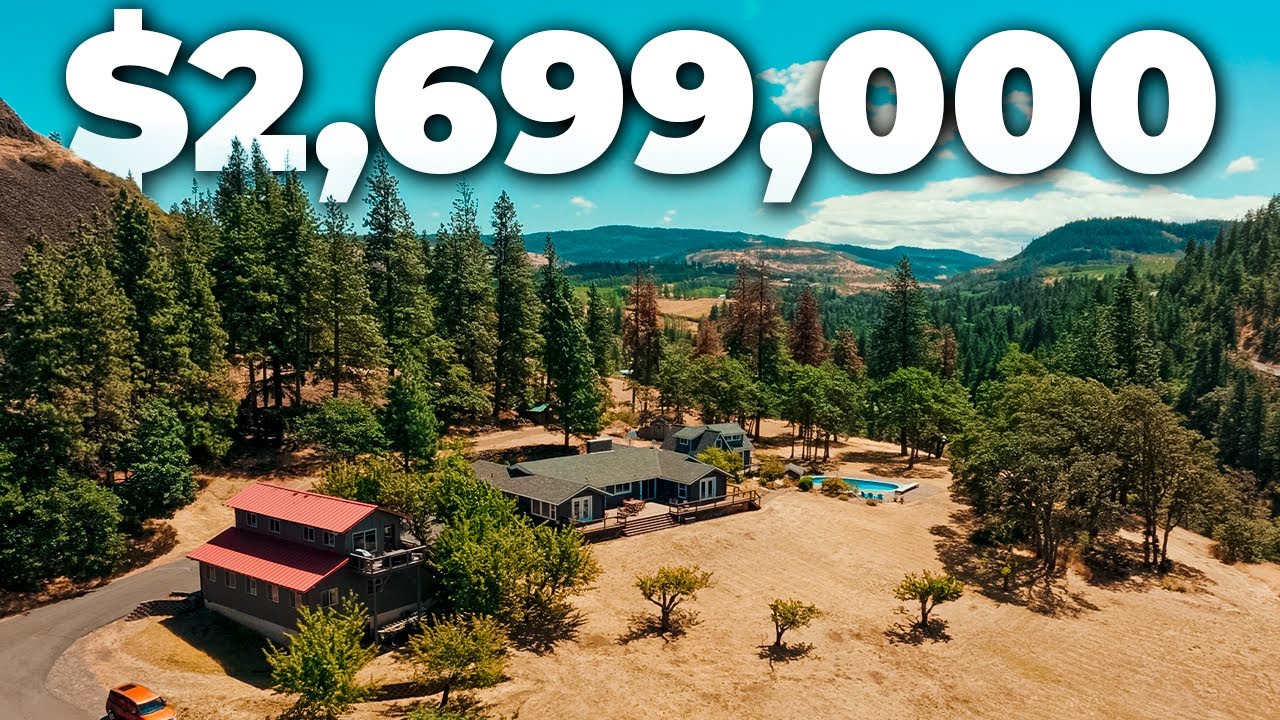 This Columbia River Gorge $2.7M Pool Home on 7.6 Acres Has It All!
