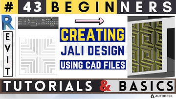 #43 Beginners / Creating Jali Design using CAD Files (.dwg) / Revit Tutorials & Basics #revit #learn