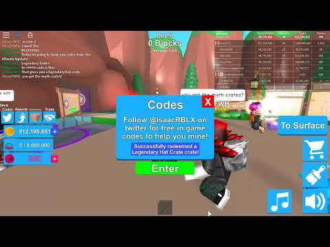 Mining Simulator Codes Atlantis Update Legendary Codes - roblox mining simulator atlantis update codes