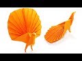 Origami Peacock - Paper Folding / Papier Falten / 종이접기 - Paper Crafts 1101 おりがみ