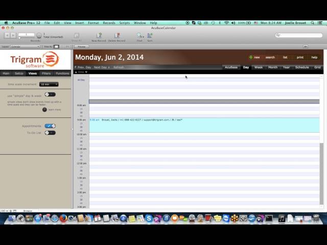 AcuBase Pro Demo Part 5: Calendar