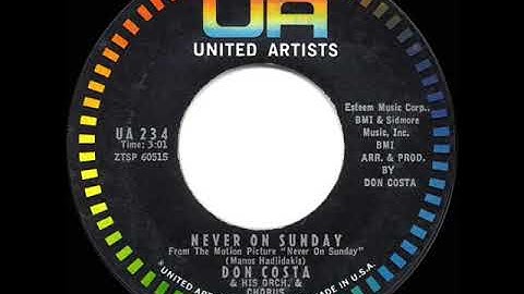 1960 HITS ARCHIVE: Never On Sunday - Don Costa