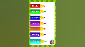Weekdays song #kindergarten #preschool #nurseryrhymes