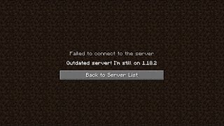 Failed to connect to the server - outdated server - minecraft