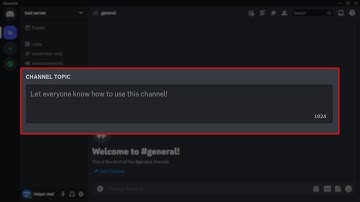 How To Add Channel Topic In Discord