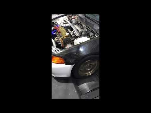 Honda Civic with D16 all motor street car set up 177hp 133tq pump gas