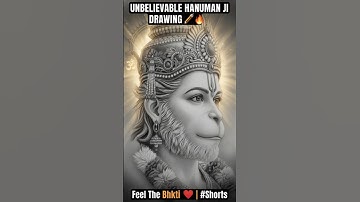 Unbelievable Realistic Hanuman Ji Pencil Drawing ✏️ | Power of Devotion | #Shorts#art #drawing
