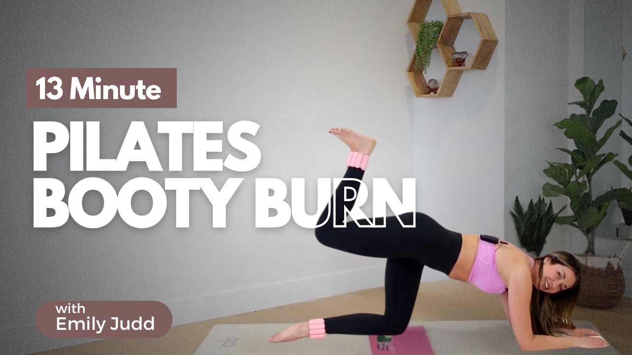 13 MINUTE PILATES BOOTY WORKOUT. At home mat Pilates Fusion with ankle