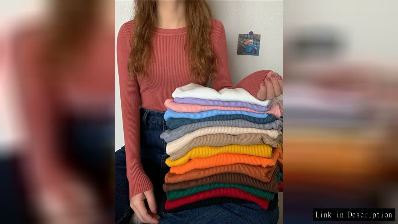 2025 New Women Sweater Autumn Winter Long Sleeve Pullover Basic Top Fashion O-neck Elastic Female Wi