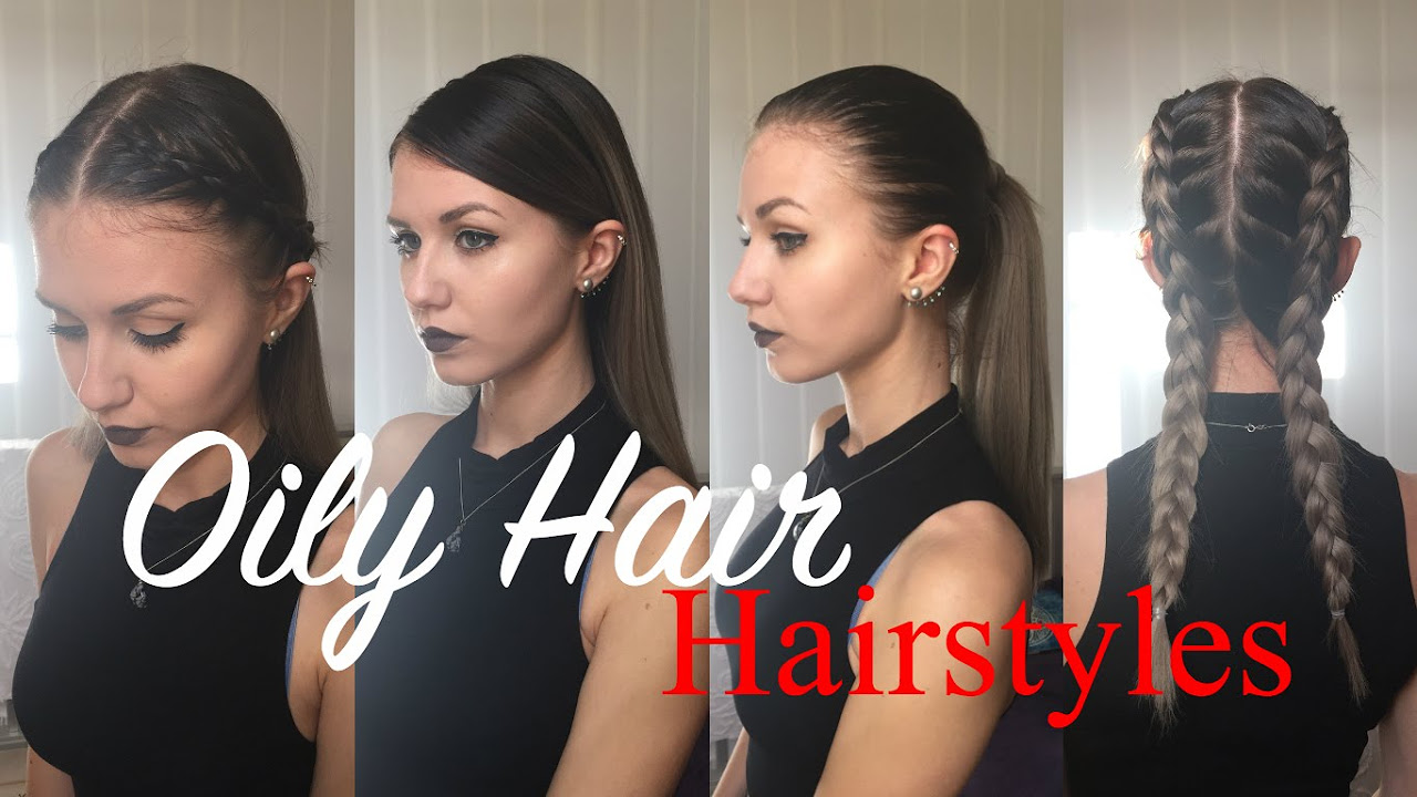 4 Easy Hairstyles for Greasy Hair | Cute Everyday Styles | Hairstyles  haircuts, Down curly hairstyles, Half updo hairstyles