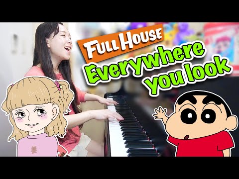 【フルハウスOP】もしもクレヨンしんちゃんが『Everywhere you look』を弾き語りしてみたら！【まなまる】