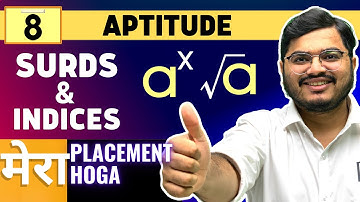 🛑Lecture 8 - SURDS & INDICES | Aptitude | Mera Placement Hoga