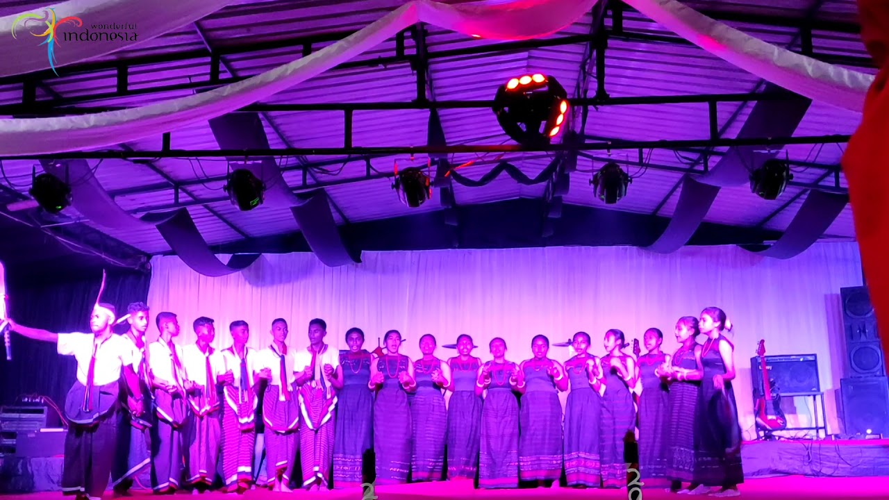 Typical dance of the Adonara Tribe, which is almost extinct