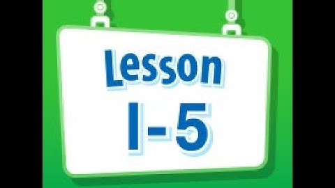 Math Envision English Lesson 1-5
