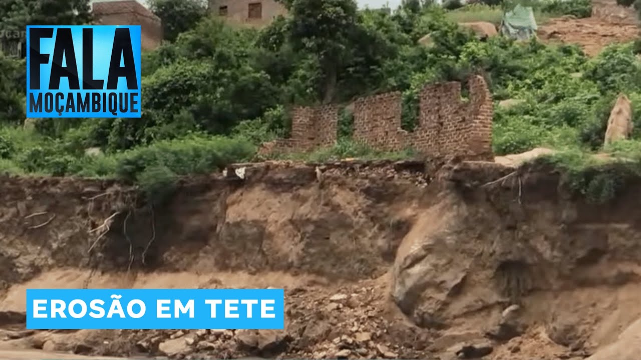 Em Tete: Erosão desaloja famílias e arrasta campas no cemitério do bairro Mateus Sansão Mutemba
