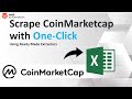 Scrape coinmarketcap for historic crypto data no code