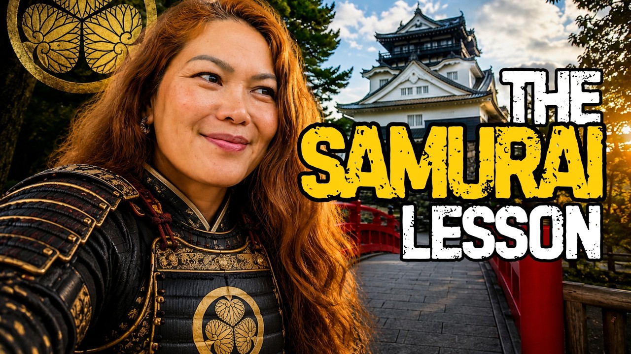 woman with samurai armor at okazaki castle