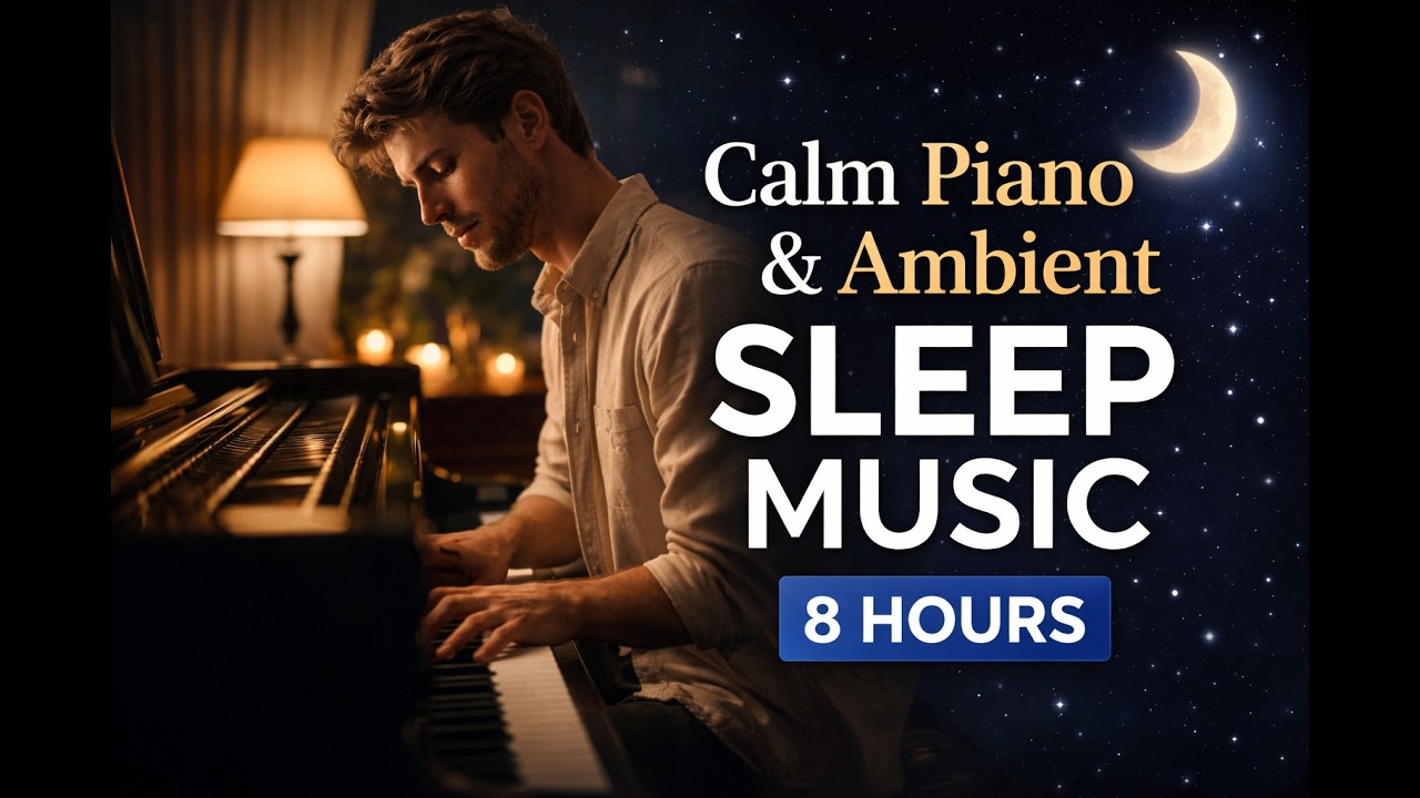 8 Hours Deep Sleep Piano 🌙  No ads Calm Ambient Night Music