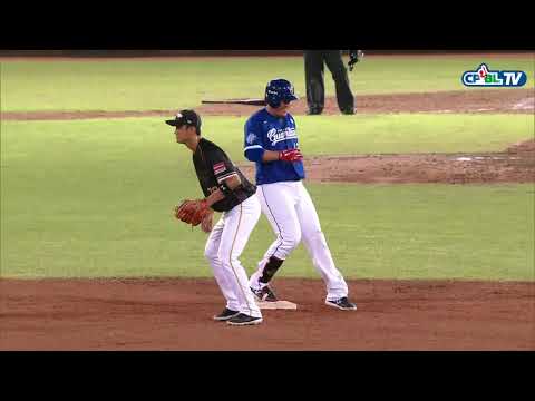 06/22 富邦 vs Lamigo 五局上，富邦再次兵臨城下，王溢正依舊不慌不忙，化解失分危機