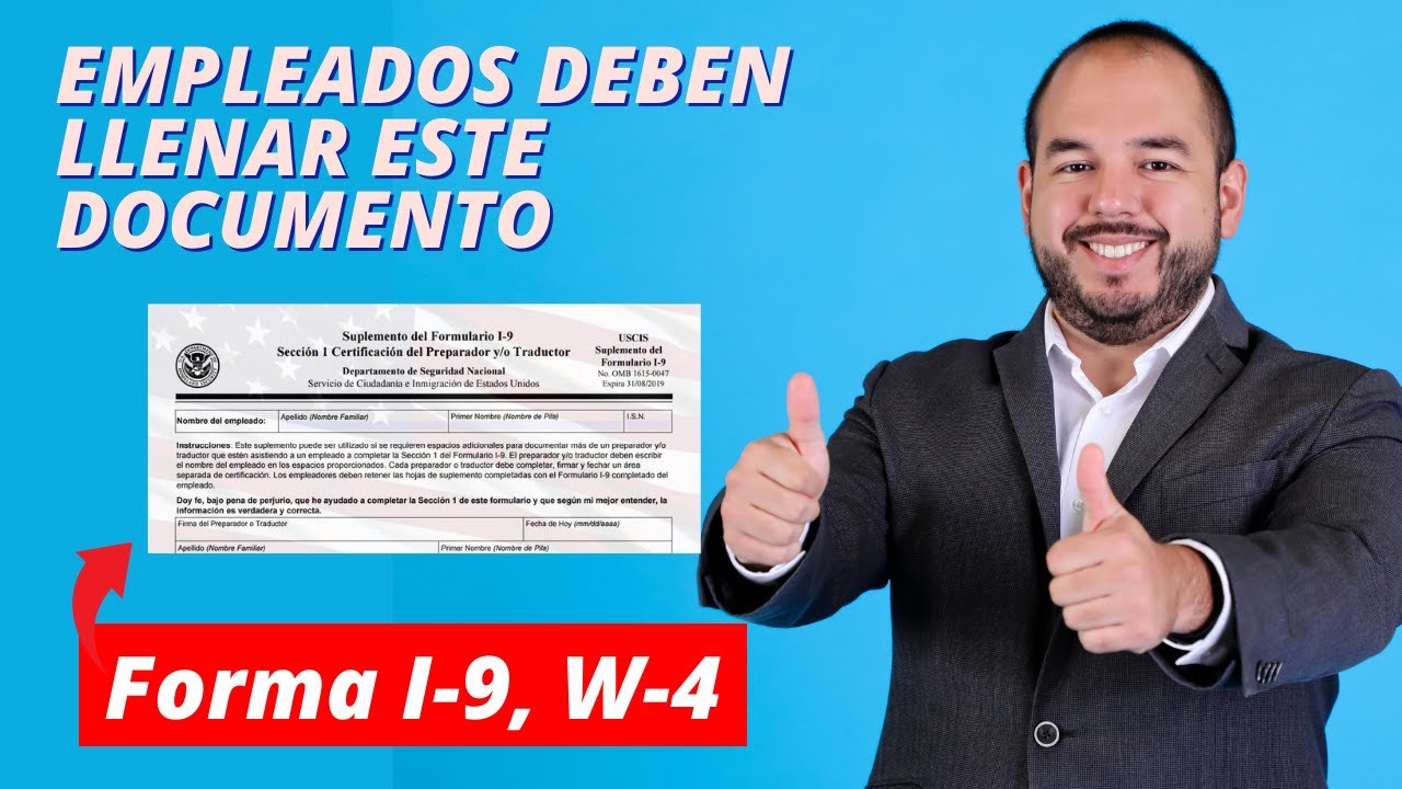Documentos que debe llenar un empleado en Estados Unidos | Forma I-9, W ...