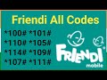 Friendi sim all codes  friendi sim ke sabhi codes ke bare me kaise jane