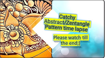 Catchy Abstract/Zentangle Pattern time lapse || Art video