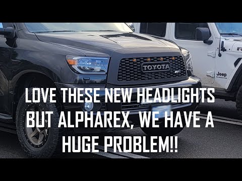 Alpharex Full LED Headlights on a 2012 Toyota Sequoia Platinum - Install and fix