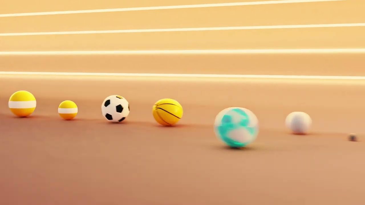 SideFX Houdini - Different Bouncing Balls 3D Animation Practice