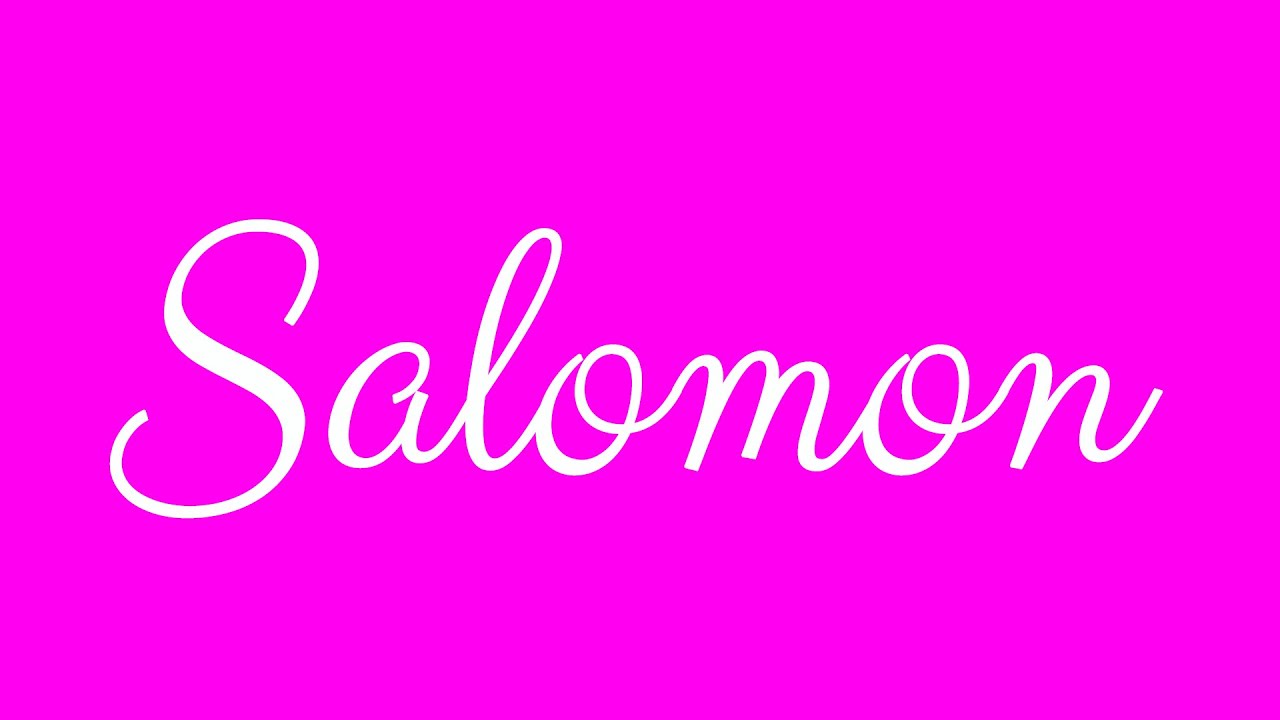 Learn how to Sign the Salomon Stylishly Cursive Writing -