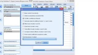 Estimating a mediation model including covariates with PROCESS (V2.16) Net Worth
