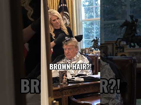 So THAT’S How Trump Got His New Brown Hair 😂
