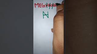 MEGHANA name as brand logo design 😱#viralvideo #shortsvideo