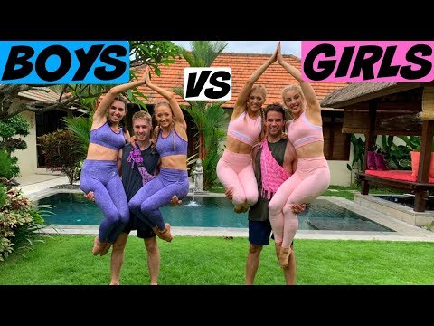 BOYS VS  GIRLS EXTREME YOGA CHALLENGE! | The Rybka Twins