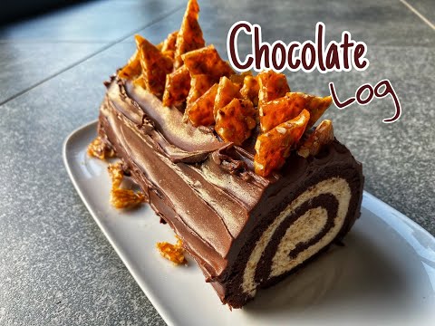 CHOCOLATE CAKE  Chocolate yule log  Buche De Noel  Chocolate swiss roll  Food with Chetna